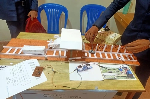 A student project on display at the college science exhibition